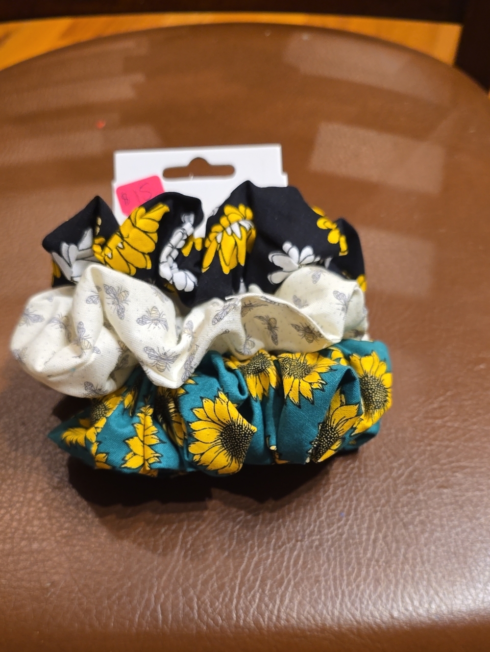 Sunflower Scrunchie Pack - Black, Cream & Teal